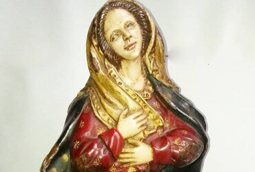 Aurelio Rodríguez - Inmaculada policromada. | Dimensiones: 50 cms alto. | Tipo de madera: Nogal. | Precio: $350.000.-