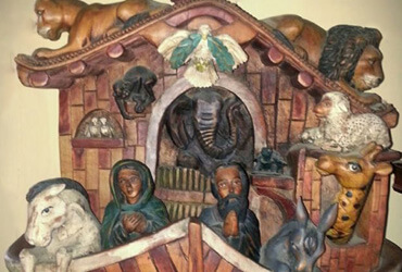 Aurelio Rodríguez - Arca de Noe en policromado. | Precio: $2.500.000.-